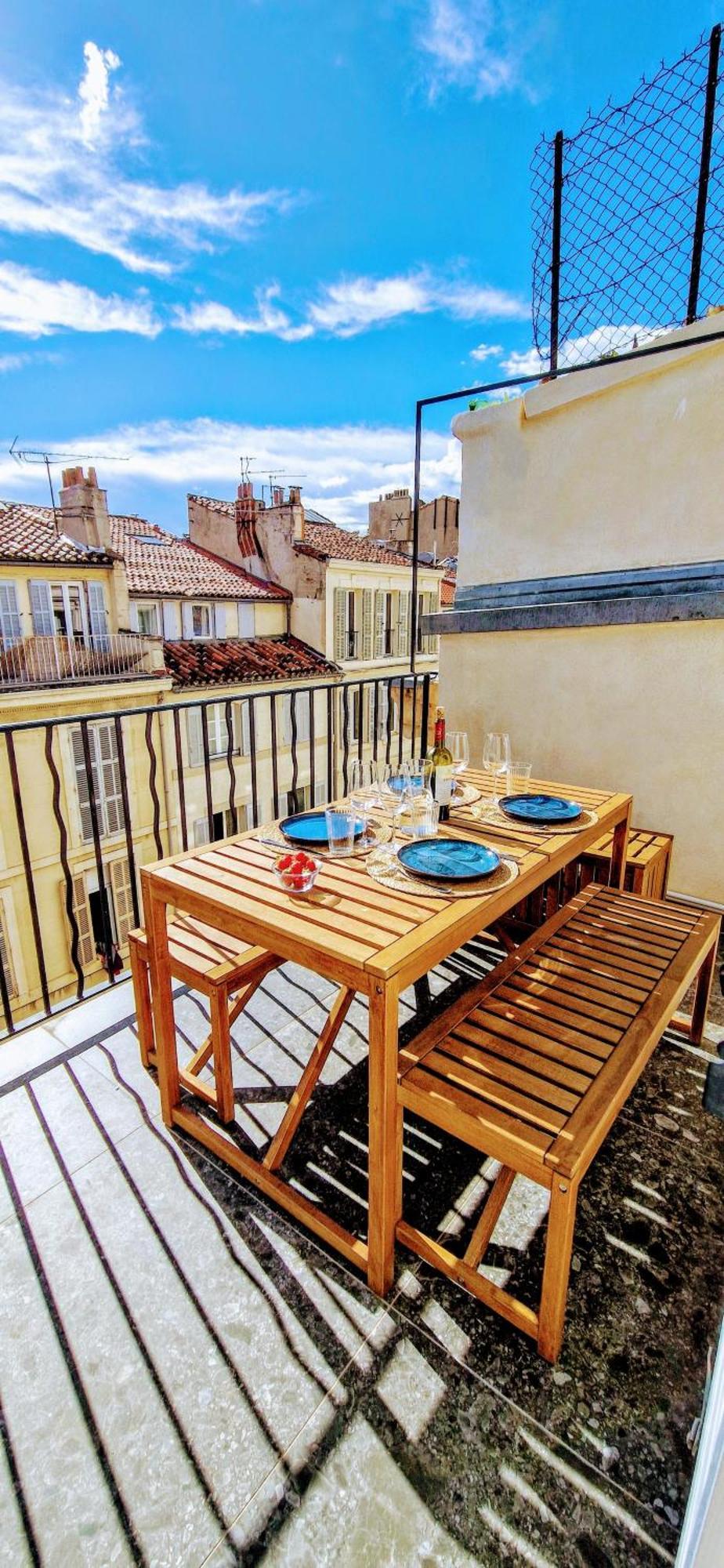 Terrasse - Hyper Centre - 2 Chambres - Parking Gratuit - Calme & Lumineux - Arrivee Autonome 马赛 外观 照片
